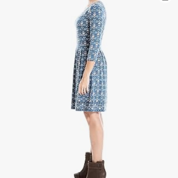 Max Studio Women's Green and Blue Dress - Picture 3 of 6